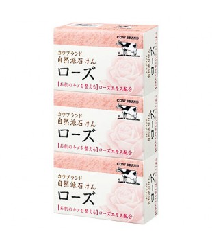 牛乳石鹸 COWBRAND自然派玫瑰香皂 100g 3块