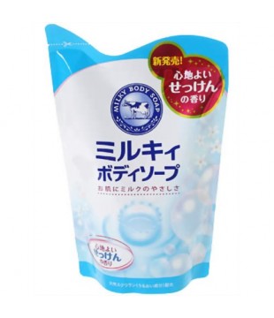 牛乳石鹸 Milky body soap保湿滋润沐浴液 替换装 430ml 肥皂香味