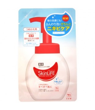 牛乳石鹸 SkinLife药用预防粉刺洁面泡沫 替换装 180ml
