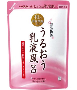 牛乳石鹸 汤物语 美容保湿乳液入浴剂 替换装 480ml 樱花香