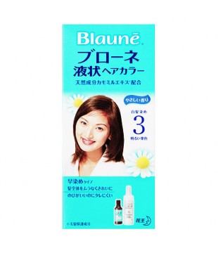 花王 Blaune白发专用液体状染发护发膏3号 亮咖啡色