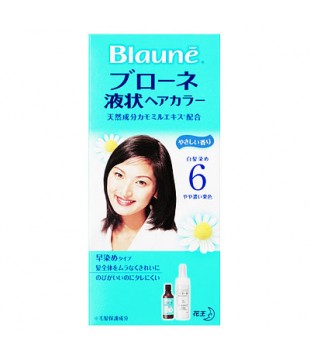 花王 Blaune白发专用液体状染发护发膏6号 深咖啡色
