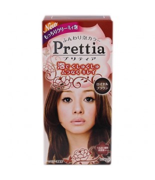 花王 Prettia黑发用泡沫染发膏 女性用 皇家高贵棕色