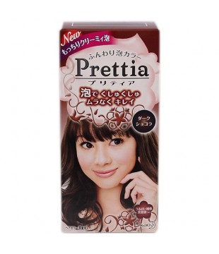 花王 Prettia黑发用泡沫染发膏 女性用 巧克力深棕色